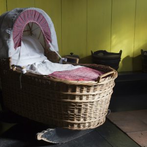 close-up of an antique baby cradle (XXL)